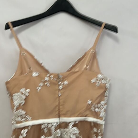 CALVIN KLEIN SEQUINS & LACE A LINE DRESS SIZE 4 - Picture 4 of 10